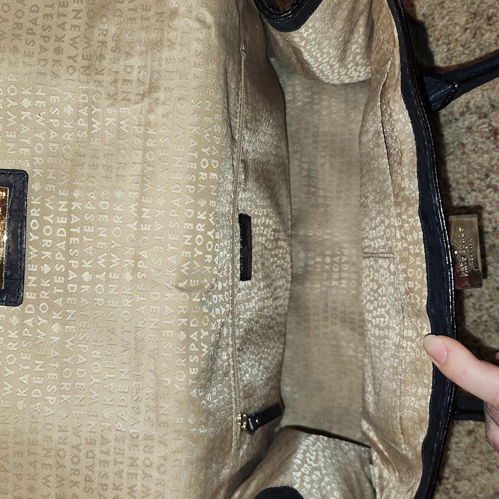 EUC Kate Spade Orchard Valley Sinclair Shoulder Bag Tote Croc Embossed Leather - Picture 7 of 8